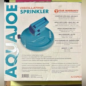 Aqua Turquoise Oscillating Sprinkler